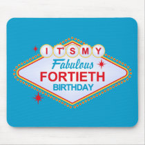 Las Vegas 40th Birthday mousepads by pinkinkart Las Vegas 40th Birthday mousepads