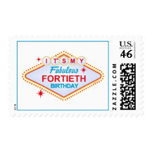 Las Vegas 40th Birthday Postage