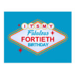 Las Vegas 40th Birthday Postcards