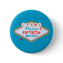 Las Vegas 50th Birthday buttons