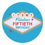 Las Vegas 50th Birthday sticker