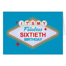 Las Vegas 60th Birthday Cards