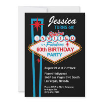 Las Vegas 60th Birthday Party Invitation