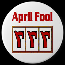 Las Vegas 777 April Fool Button RED