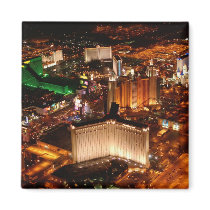 Las Vegas aerial view from a blimp Fridge Magnet