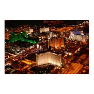 Las Vegas aerial view from a blimp Print