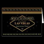 Las Vegas Anniversary Party Card cards