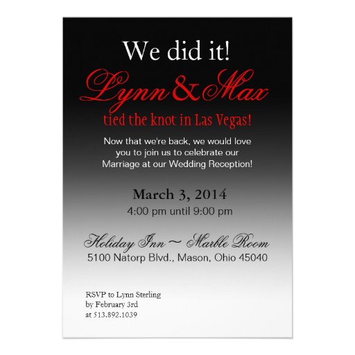 Las Vegas Art Deco Wedding Reception | red zebra Personalized Invites