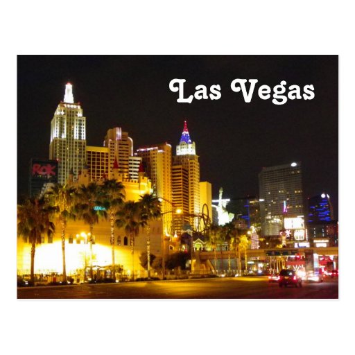 Las Vegas at Night Postcard! Postcard Zazzle