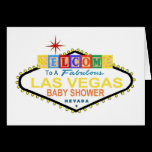 Las Vegas Baby Blocks Baby Shower Card cards