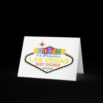 Las Vegas Baby Shower Blocks Card
