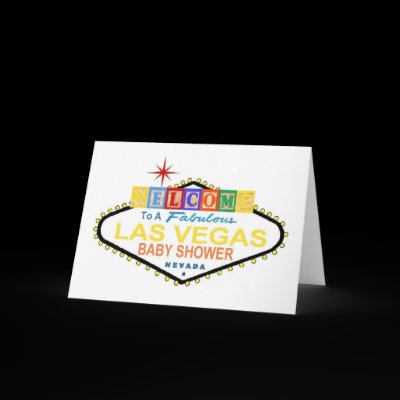 Las Vegas Baby Shower Blocks Card by vegasdusoleil