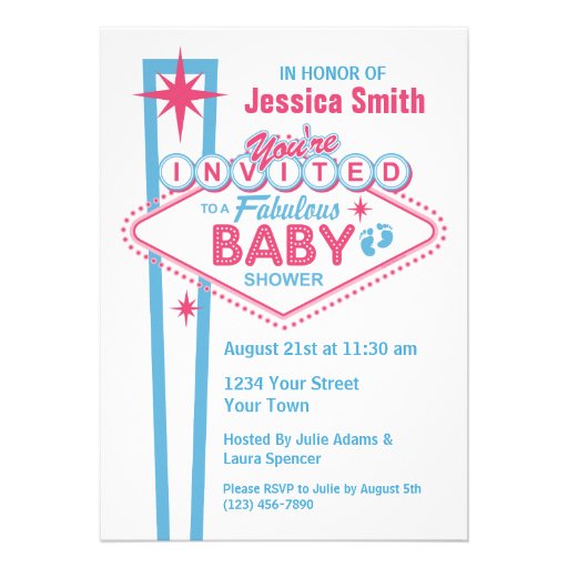 Las Vegas Baby Shower Invitations