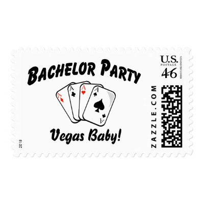 Las Vegas Bachelor Party Postage Stamp