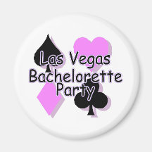 Las Vegas Bachelorette Party (Card Suits) Fridge Magnets
