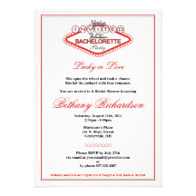 Las Vegas Bachelorette Party Invitation