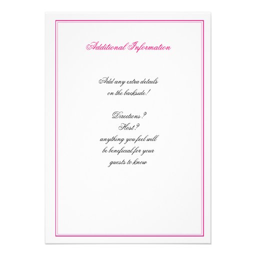 Las Vegas Bachelorette Party Invitation - Hot Pink