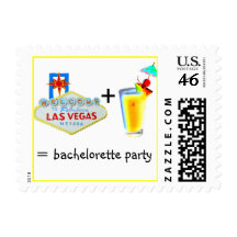Las Vegas Bachelorette Recipe for Fun Stamp