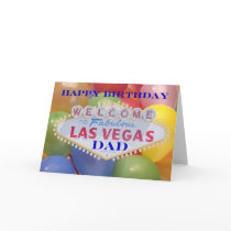 Las Vegas Balloons! Happy Birthday Dad Card