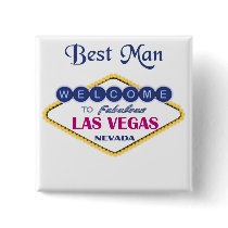 Las Vegas Best Man Button