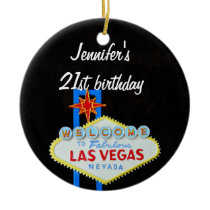 Las Vegas Birthday 21 Pendant Ornaments