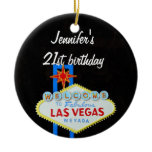 Las Vegas Birthday 21 Pendant Ornaments