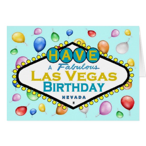 Las Vegas Birthday Card! Greeting Card Zazzle