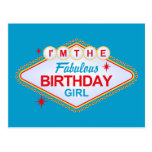 Las Vegas Birthday Girl Postcards
