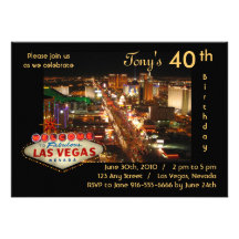 Las Vegas Birthday Party Invitation