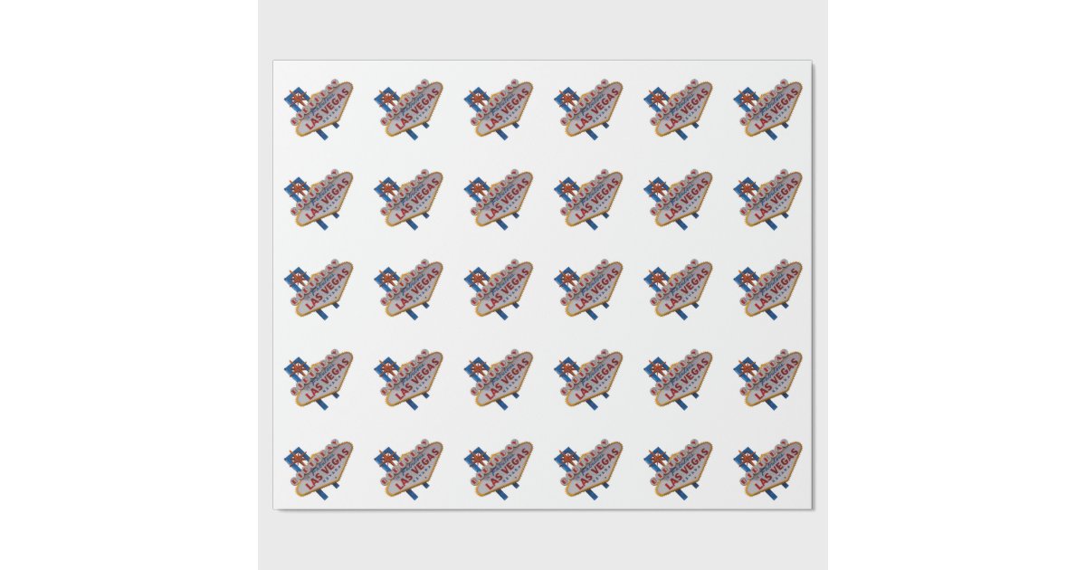 Las Vegas Birthday Wrapping Paper Zazzle