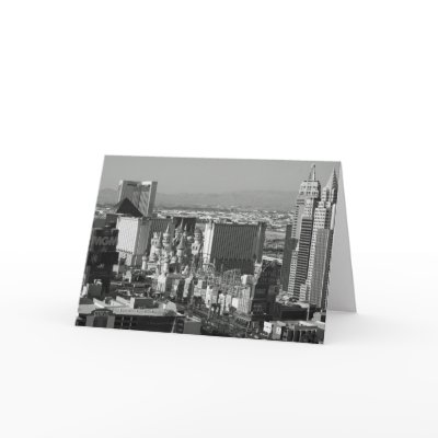 Las Vegas Black and White Photo Card by TeeShirtsTShirts