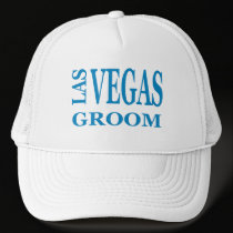LAS VEGAS BLUE TEXT GROOM Hat hats