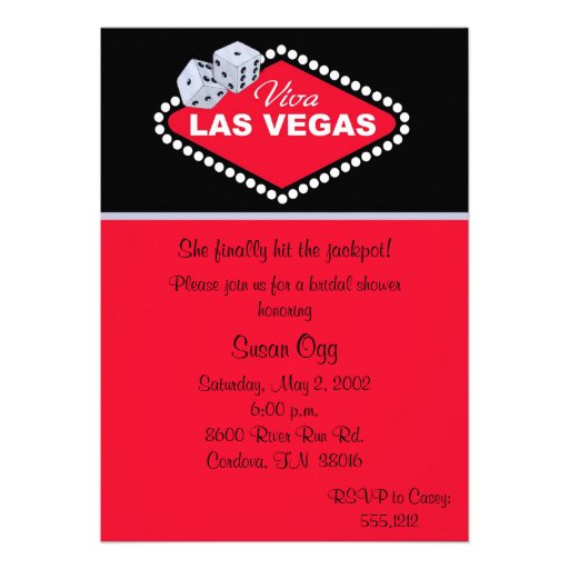 Las Vegas Bridal Shower Invitation