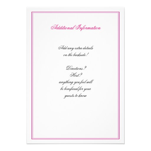 Las Vegas Bridal Shower Invitation - Hot Pink