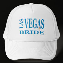 LAS VEGAS BRIDE BLUE LETTERS & BRIDE IMAGE Hat hats