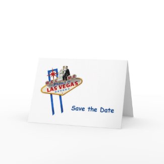 Las Vegas Bride & Groom Toppers Save the Date Card card