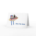 Las Vegas Bride & Groom Toppers Save the Date Card