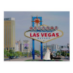 Las Vegas Bride & Groom Wedding Postcard