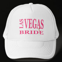 Las Vegas Bride PINK with Bride Image Hat hats