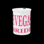 Las Vegas Bride Pitcher with Pink Font pitchers
