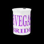 Las Vegas Bride Pitcher with Purple Font pitchers