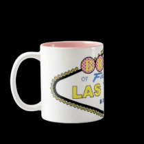 Las Vegas BRIDE Polka Dots Two Tone Mug by vegasdusoleil Las Vegas BRIDE Polka Dots Two Tone Mug