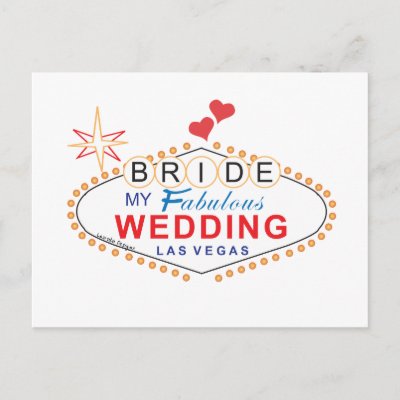 Las Vegas Bride Post Card
