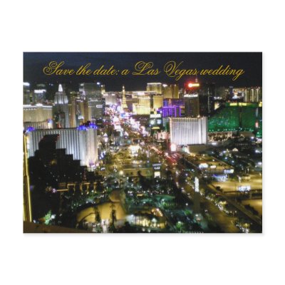 Las Vegas Brides Wedding Date Announcement Postcards