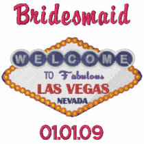 Las Vegas Bridesmaid embroidered shirts by WedThreads Las Vegas Bridesmaid embroidered shirts