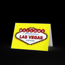 Las Vegas Bright Yellow Summer Fun Invitation Card