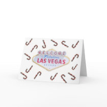 Las Vegas Candy Cane Christmas Cards