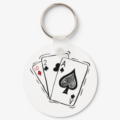 Las Vegas Card Deck Key Chain by TheBridalShop
