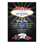 Las Vegas Casino Night Birthday Invite Party