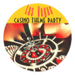 Las Vegas casino party stickers